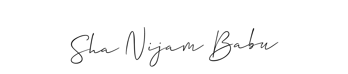 Make a beautiful signature design for name Sha Nijam Babu. Use this online signature maker to create a handwritten signature for free. Sha Nijam Babu signature style 2 images and pictures png