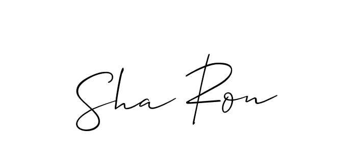 Also You can easily find your signature by using the search form. We will create Sha Ron name handwritten signature images for you free of cost using Allison_Script sign style. Sha Ron signature style 2 images and pictures png