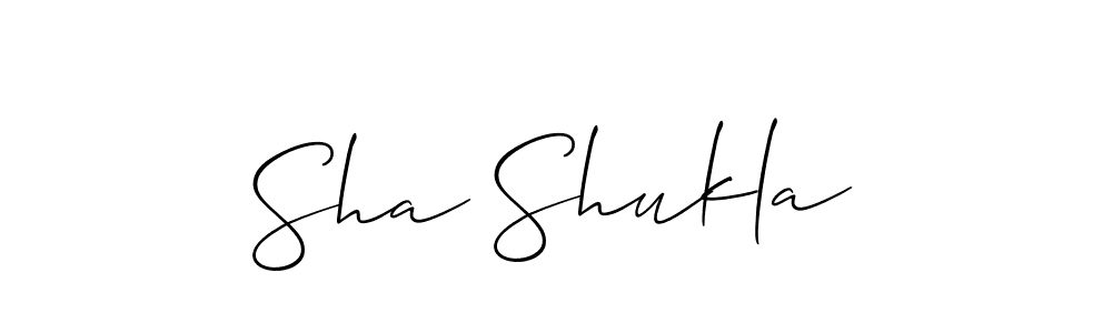 It looks lik you need a new signature style for name Sha Shukla. Design unique handwritten (Allison_Script) signature with our free signature maker in just a few clicks. Sha Shukla signature style 2 images and pictures png