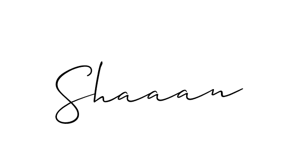 Use a signature maker to create a handwritten signature online. With this signature software, you can design (Allison_Script) your own signature for name Shaaan. Shaaan signature style 2 images and pictures png