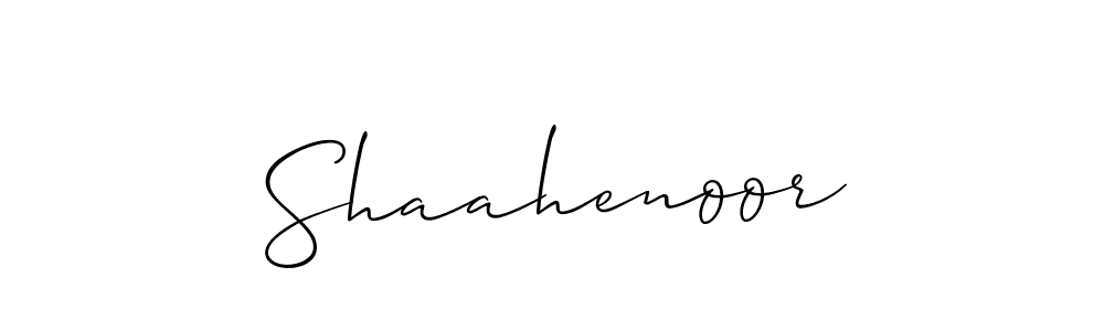 Make a beautiful signature design for name Shaahenoor. With this signature (Allison_Script) style, you can create a handwritten signature for free. Shaahenoor signature style 2 images and pictures png