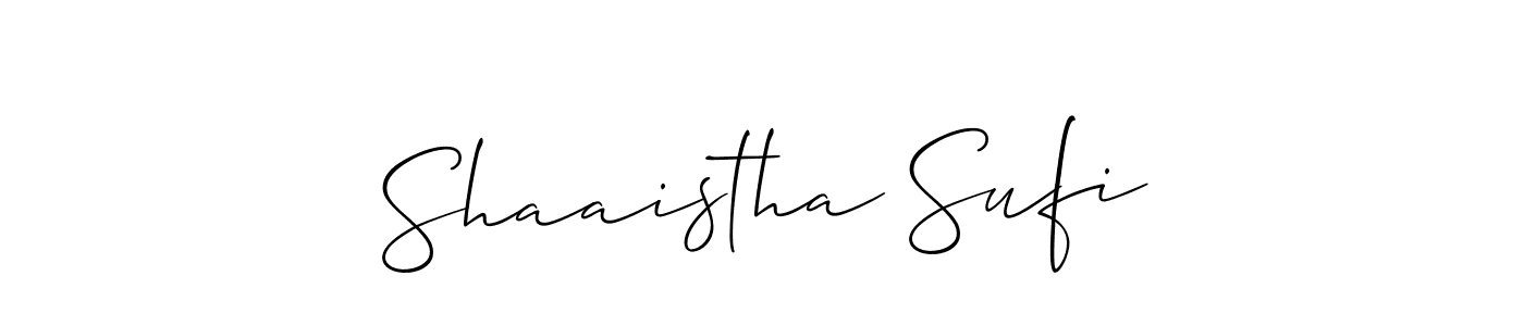 Make a short Shaaistha Sufi signature style. Manage your documents anywhere anytime using Allison_Script. Create and add eSignatures, submit forms, share and send files easily. Shaaistha Sufi signature style 2 images and pictures png