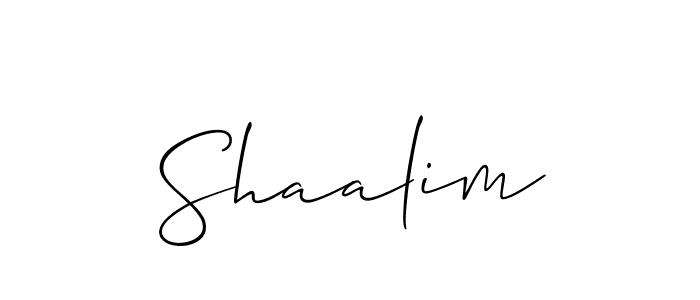 Also we have Shaalim name is the best signature style. Create professional handwritten signature collection using Allison_Script autograph style. Shaalim signature style 2 images and pictures png