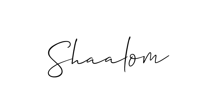 Also we have Shaalom name is the best signature style. Create professional handwritten signature collection using Allison_Script autograph style. Shaalom signature style 2 images and pictures png