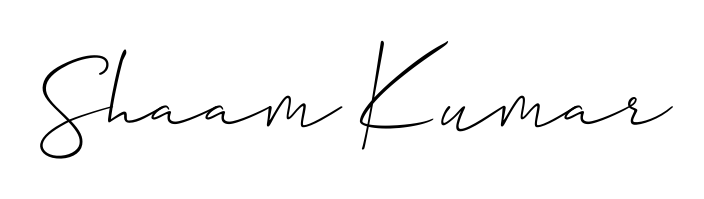 Discover how Shaam Kumar looks in an executive cursive font (Allison_Script). Perfect for legal documents, invoices, and certificates. Shaam Kumar signature style 2 images and pictures png