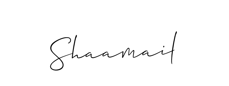 Make a beautiful signature design for name Shaamail. With this signature (Allison_Script) style, you can create a handwritten signature for free. Shaamail signature style 2 images and pictures png