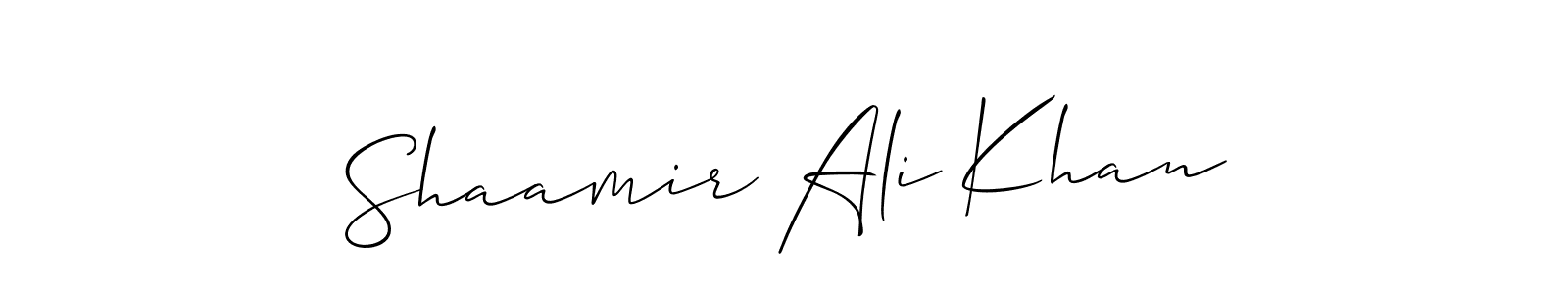 Once you've used our free online signature maker to create your best signature Allison_Script style, it's time to enjoy all of the benefits that Shaamir Ali Khan name signing documents. Shaamir Ali Khan signature style 2 images and pictures png