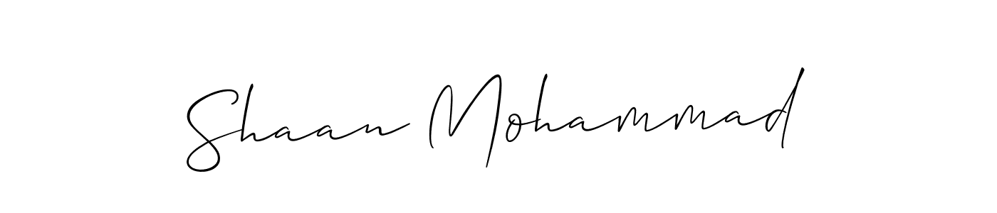 Make a beautiful signature design for name Shaan Mohammad. With this signature (Allison_Script) style, you can create a handwritten signature for free. Shaan Mohammad signature style 2 images and pictures png