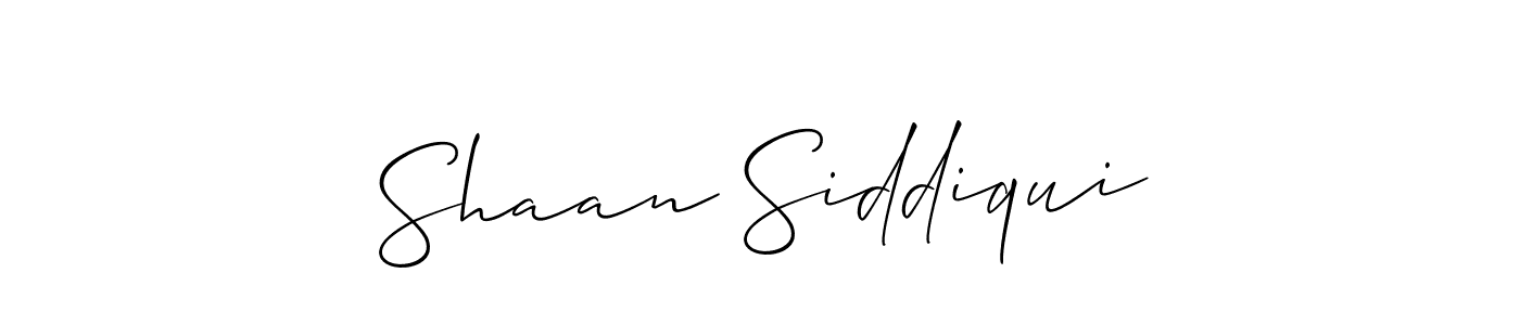 How to make Shaan Siddiqui name signature. Use Allison_Script style for creating short signs online. This is the latest handwritten sign. Shaan Siddiqui signature style 2 images and pictures png