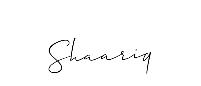 Also we have Shaariq name is the best signature style. Create professional handwritten signature collection using Allison_Script autograph style. Shaariq signature style 2 images and pictures png