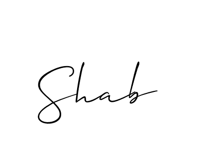 How to make Shab name signature. Use Allison_Script style for creating short signs online. This is the latest handwritten sign. Shab signature style 2 images and pictures png