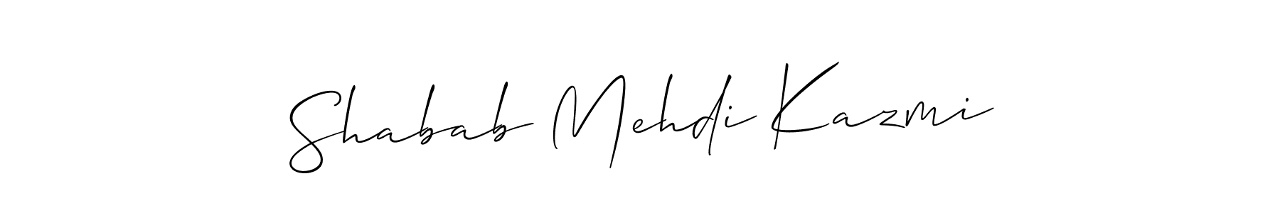Check out images of Autograph of Shabab Mehdi Kazmi name. Actor Shabab Mehdi Kazmi Signature Style. Allison_Script is a professional sign style online. Shabab Mehdi Kazmi signature style 2 images and pictures png