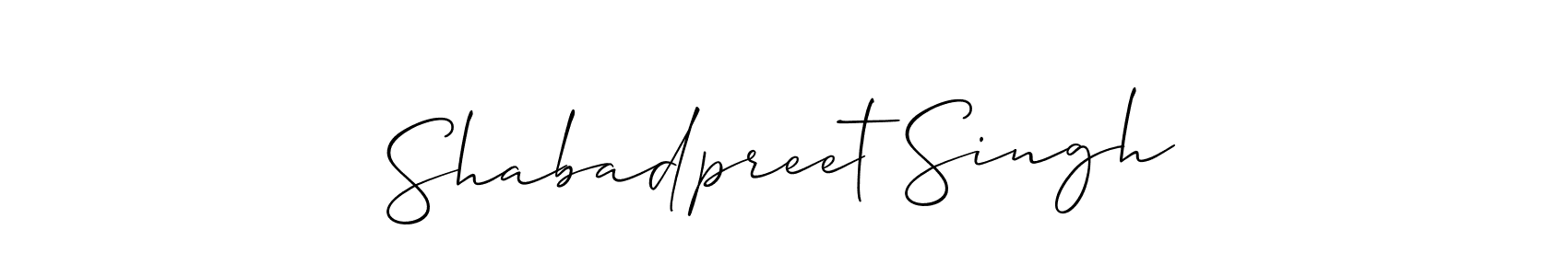 Shabadpreet Singh stylish signature style. Best Handwritten Sign (Allison_Script) for my name. Handwritten Signature Collection Ideas for my name Shabadpreet Singh. Shabadpreet Singh signature style 2 images and pictures png