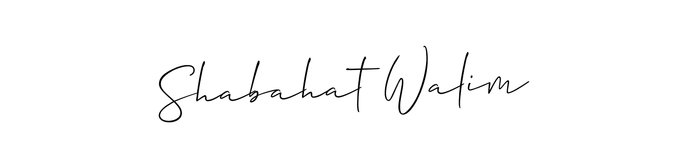 Shabahat Walim stylish signature style. Best Handwritten Sign (Allison_Script) for my name. Handwritten Signature Collection Ideas for my name Shabahat Walim. Shabahat Walim signature style 2 images and pictures png