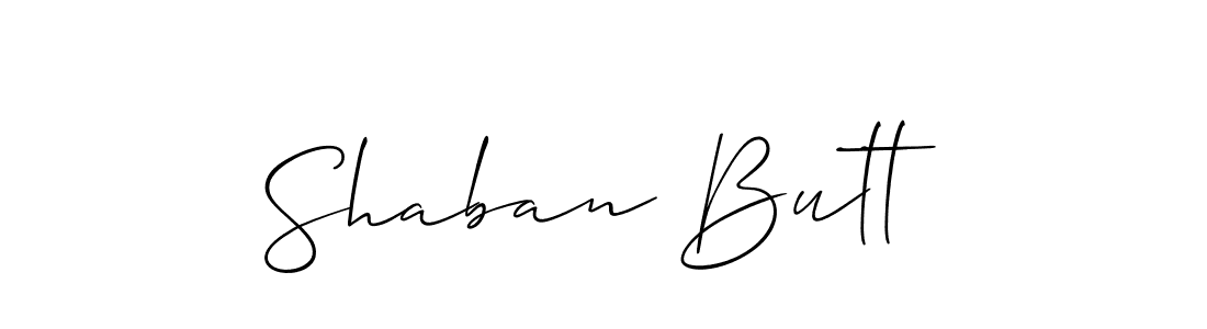 How to make Shaban Butt name signature. Use Allison_Script style for creating short signs online. This is the latest handwritten sign. Shaban Butt signature style 2 images and pictures png