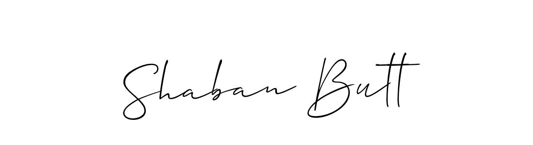 How to make Shaban Butt name signature. Use Allison_Script style for creating short signs online. This is the latest handwritten sign. Shaban Butt signature style 2 images and pictures png