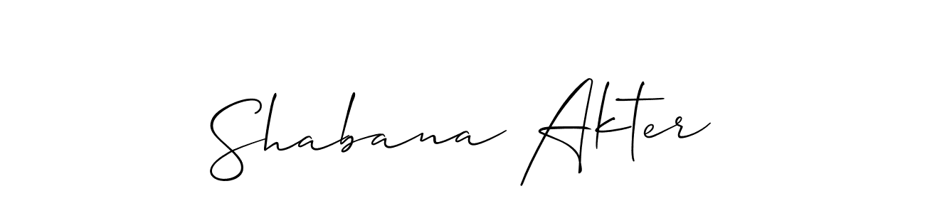 Design your own signature with our free online signature maker. With this signature software, you can create a handwritten (Allison_Script) signature for name Shabana Akter. Shabana Akter signature style 2 images and pictures png
