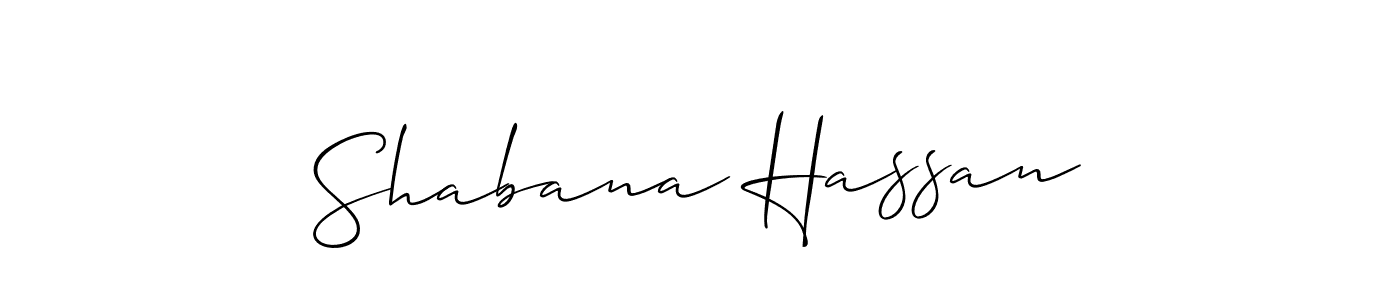 Also we have Shabana Hassan name is the best signature style. Create professional handwritten signature collection using Allison_Script autograph style. Shabana Hassan signature style 2 images and pictures png