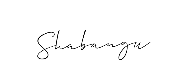 Shabangu stylish signature style. Best Handwritten Sign (Allison_Script) for my name. Handwritten Signature Collection Ideas for my name Shabangu. Shabangu signature style 2 images and pictures png