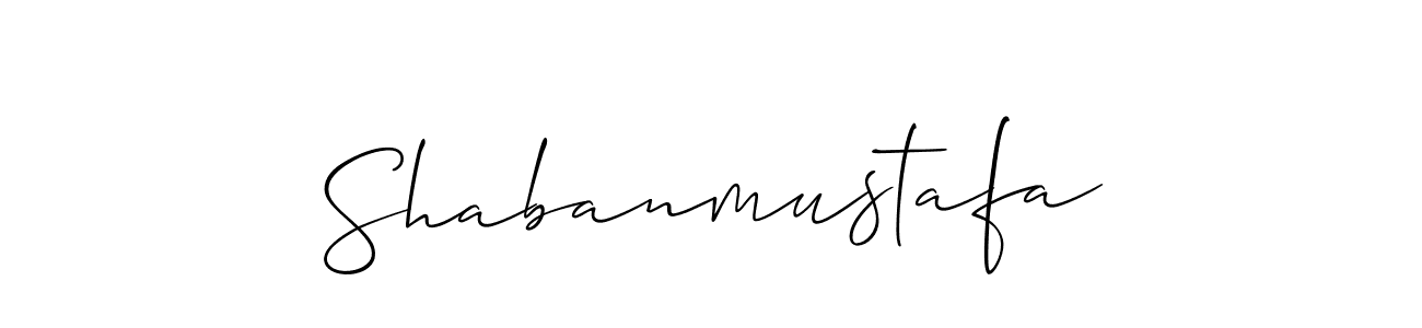 How to make Shabanmustafa name signature. Use Allison_Script style for creating short signs online. This is the latest handwritten sign. Shabanmustafa signature style 2 images and pictures png