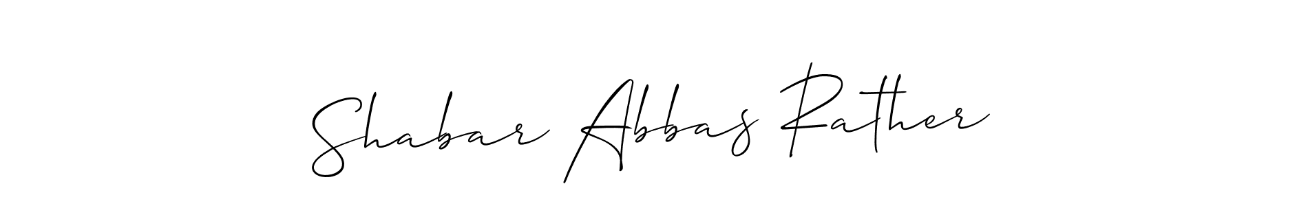 It looks lik you need a new signature style for name Shabar Abbas Rather. Design unique handwritten (Allison_Script) signature with our free signature maker in just a few clicks. Shabar Abbas Rather signature style 2 images and pictures png