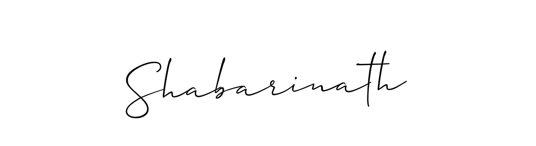 How to make Shabarinath signature? Allison_Script is a professional autograph style. Create handwritten signature for Shabarinath name. Shabarinath signature style 2 images and pictures png