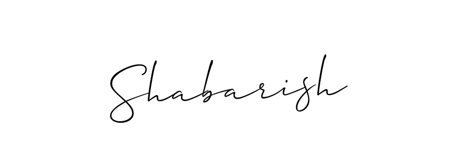 How to make Shabarish signature? Allison_Script is a professional autograph style. Create handwritten signature for Shabarish name. Shabarish signature style 2 images and pictures png