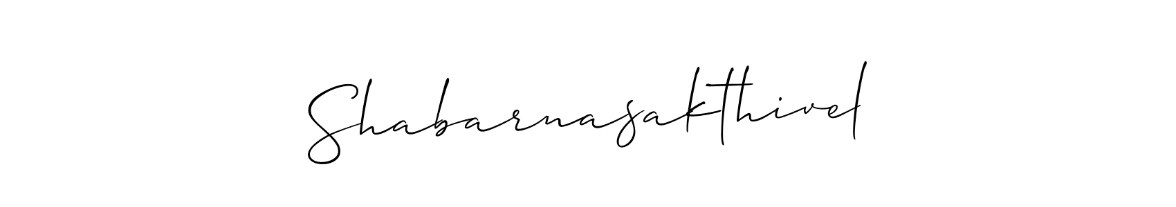 It looks lik you need a new signature style for name Shabarnasakthivel. Design unique handwritten (Allison_Script) signature with our free signature maker in just a few clicks. Shabarnasakthivel signature style 2 images and pictures png