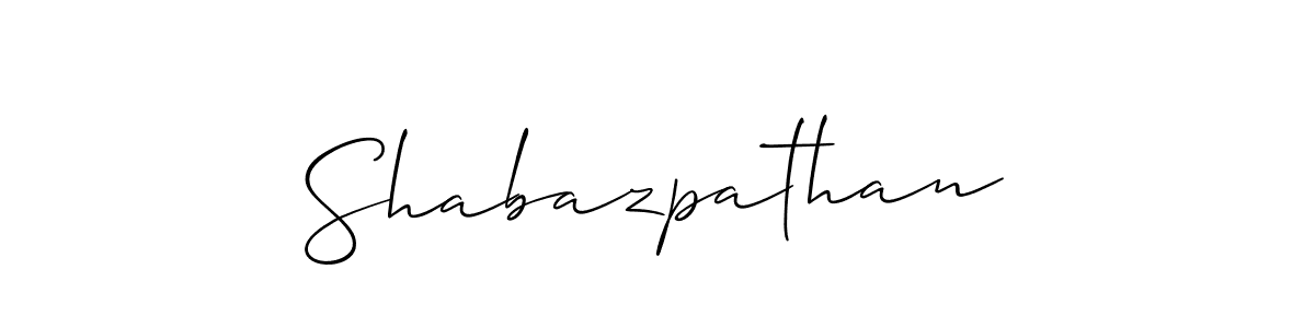 Create a beautiful signature design for name Shabazpathan. With this signature (Allison_Script) fonts, you can make a handwritten signature for free. Shabazpathan signature style 2 images and pictures png