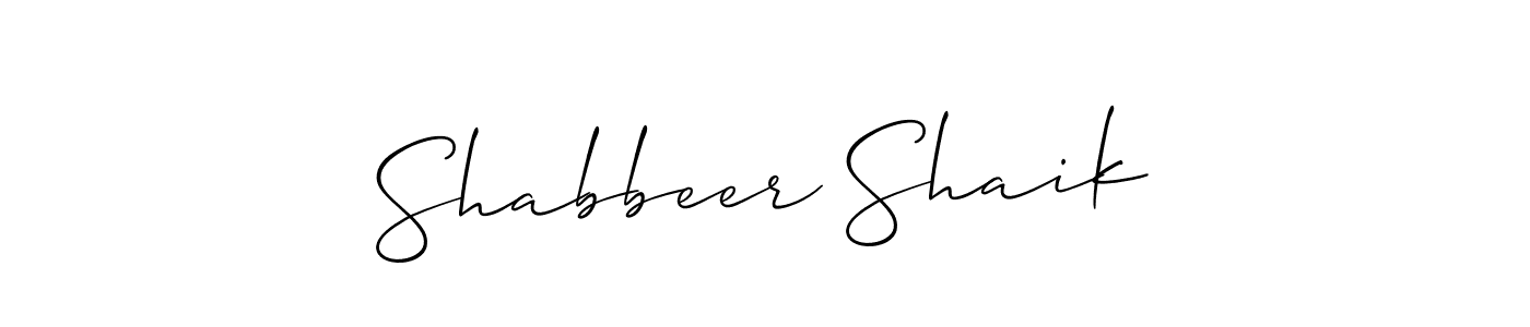 Allison_Script is a professional signature style that is perfect for those who want to add a touch of class to their signature. It is also a great choice for those who want to make their signature more unique. Get Shabbeer Shaik name to fancy signature for free. Shabbeer Shaik signature style 2 images and pictures png