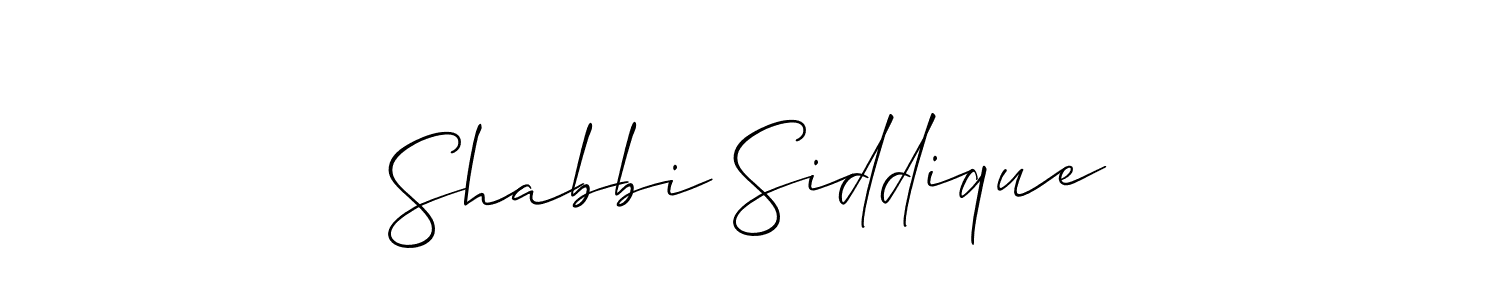 Also we have Shabbi Siddique name is the best signature style. Create professional handwritten signature collection using Allison_Script autograph style. Shabbi Siddique signature style 2 images and pictures png