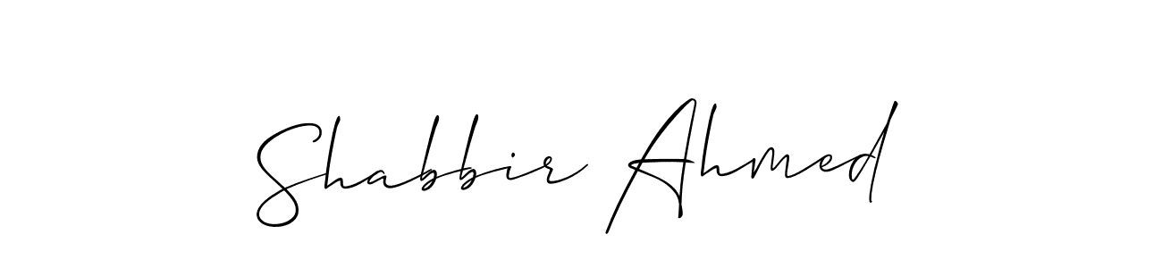 Use a signature maker to create a handwritten signature online. With this signature software, you can design (Allison_Script) your own signature for name Shabbir Ahmed. Shabbir Ahmed signature style 2 images and pictures png