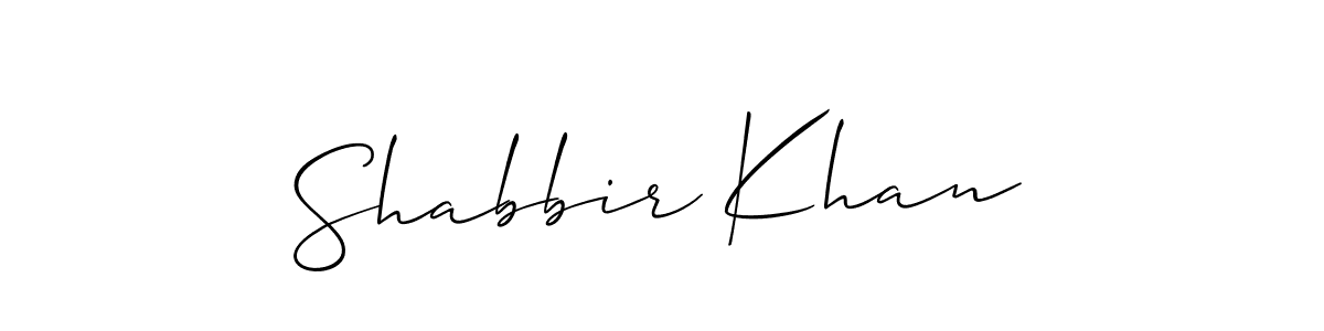 Allison_Script is a professional signature style that is perfect for those who want to add a touch of class to their signature. It is also a great choice for those who want to make their signature more unique. Get Shabbir Khan name to fancy signature for free. Shabbir Khan signature style 2 images and pictures png