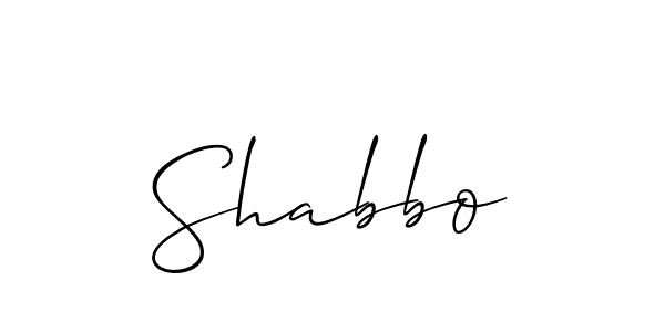 Also we have Shabbo name is the best signature style. Create professional handwritten signature collection using Allison_Script autograph style. Shabbo signature style 2 images and pictures png