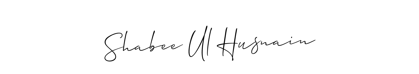 Similarly Allison_Script is the best handwritten signature design. Signature creator online .You can use it as an online autograph creator for name Shabee Ul Husnain. Shabee Ul Husnain signature style 2 images and pictures png
