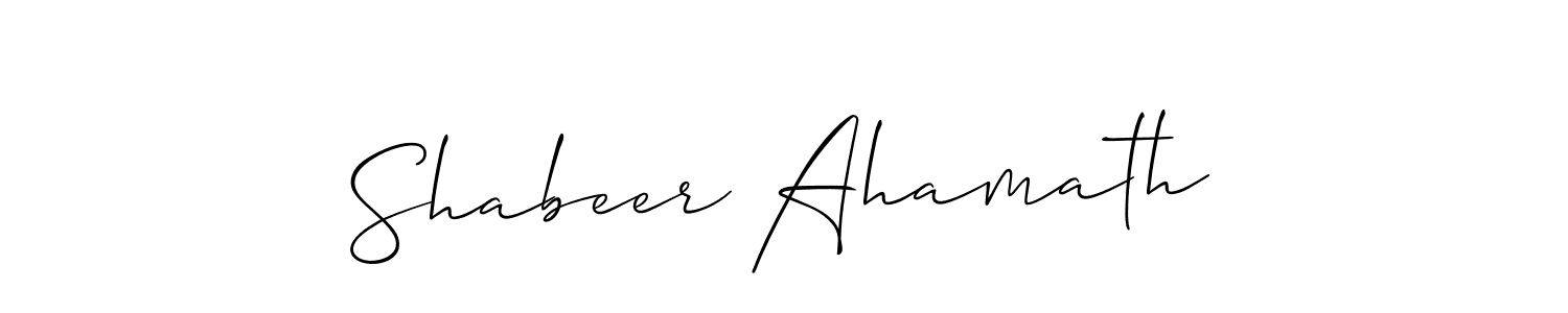 Once you've used our free online signature maker to create your best signature Allison_Script style, it's time to enjoy all of the benefits that Shabeer Ahamath name signing documents. Shabeer Ahamath signature style 2 images and pictures png