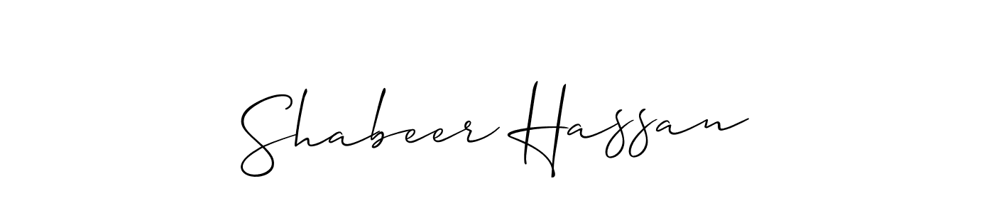 This is the best signature style for the Shabeer Hassan name. Also you like these signature font (Allison_Script). Mix name signature. Shabeer Hassan signature style 2 images and pictures png