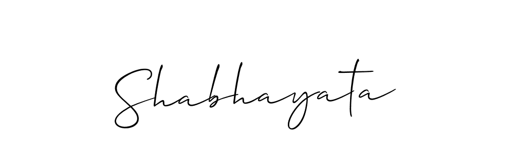 How to make Shabhayata name signature. Use Allison_Script style for creating short signs online. This is the latest handwritten sign. Shabhayata signature style 2 images and pictures png