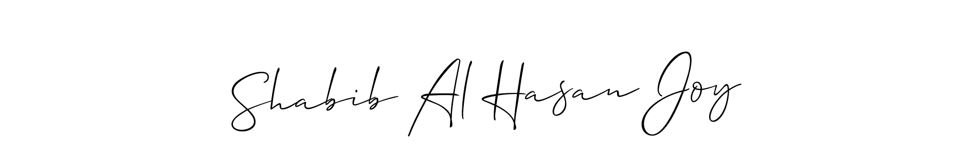 How to make Shabib Al Hasan Joy name signature. Use Allison_Script style for creating short signs online. This is the latest handwritten sign. Shabib Al Hasan Joy signature style 2 images and pictures png