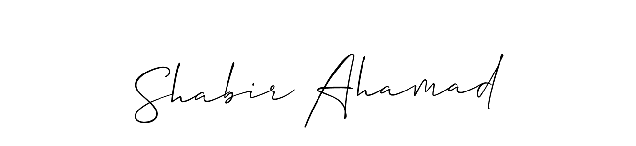 Create a beautiful signature design for name Shabir Ahamad. With this signature (Allison_Script) fonts, you can make a handwritten signature for free. Shabir Ahamad signature style 2 images and pictures png