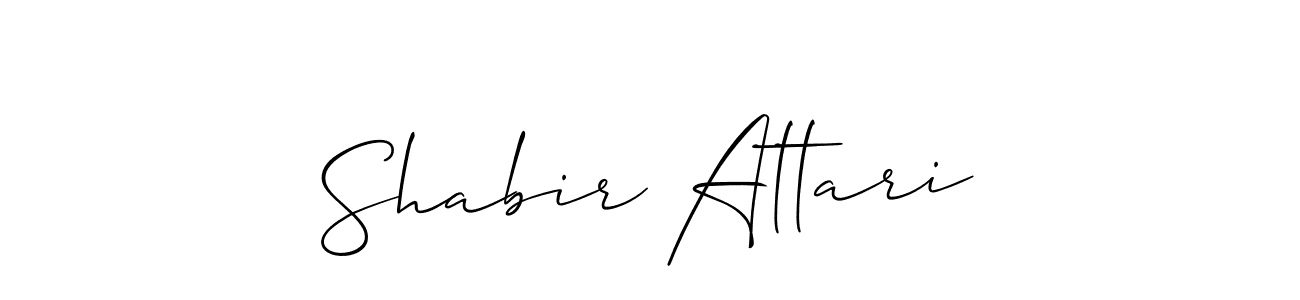 Create a beautiful signature design for name Shabir Attari. With this signature (Allison_Script) fonts, you can make a handwritten signature for free. Shabir Attari signature style 2 images and pictures png