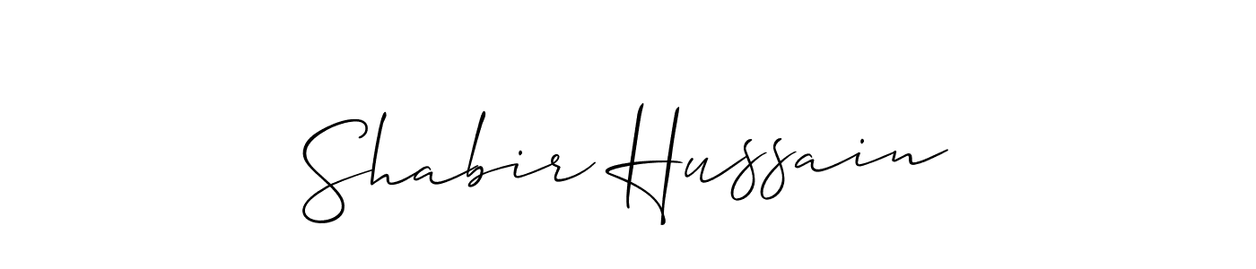 How to make Shabir Hussain signature? Allison_Script is a professional autograph style. Create handwritten signature for Shabir Hussain name. Shabir Hussain signature style 2 images and pictures png