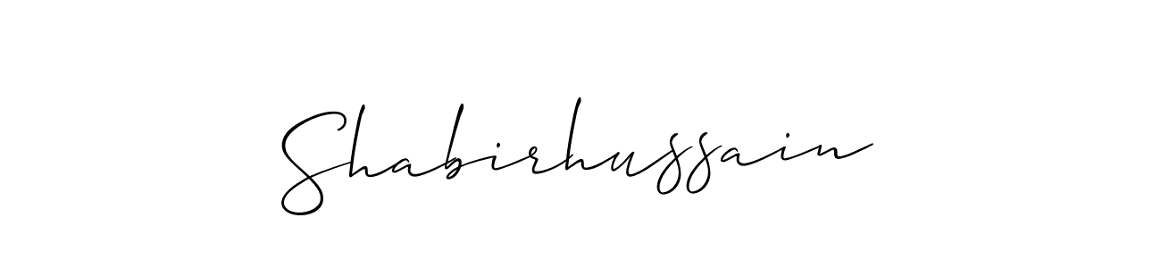 Create a beautiful signature design for name Shabirhussain. With this signature (Allison_Script) fonts, you can make a handwritten signature for free. Shabirhussain signature style 2 images and pictures png