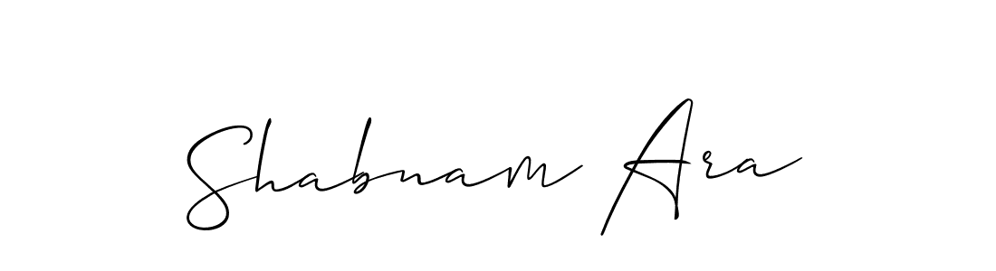 Also we have Shabnam Ara name is the best signature style. Create professional handwritten signature collection using Allison_Script autograph style. Shabnam Ara signature style 2 images and pictures png