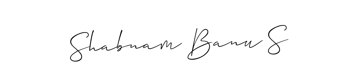 How to Draw Shabnam Banu S signature style? Allison_Script is a latest design signature styles for name Shabnam Banu S. Shabnam Banu S signature style 2 images and pictures png