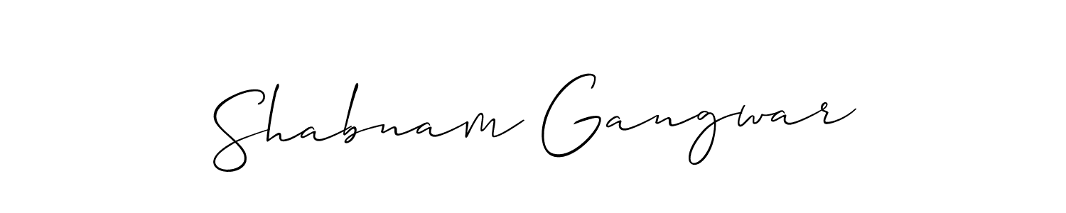 You can use this online signature creator to create a handwritten signature for the name Shabnam Gangwar. This is the best online autograph maker. Shabnam Gangwar signature style 2 images and pictures png