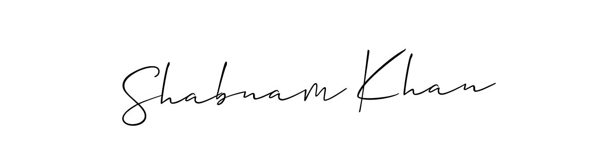 You should practise on your own different ways (Allison_Script) to write your name (Shabnam Khan) in signature. don't let someone else do it for you. Shabnam Khan signature style 2 images and pictures png