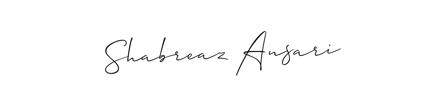 if you are searching for the best signature style for your name Shabreaz Ansari. so please give up your signature search. here we have designed multiple signature styles  using Allison_Script. Shabreaz Ansari signature style 2 images and pictures png