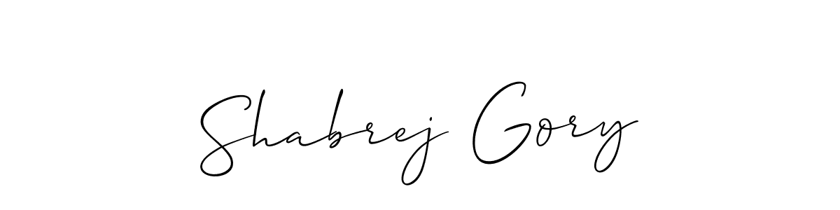Similarly Allison_Script is the best handwritten signature design. Signature creator online .You can use it as an online autograph creator for name Shabrej Gory. Shabrej Gory signature style 2 images and pictures png
