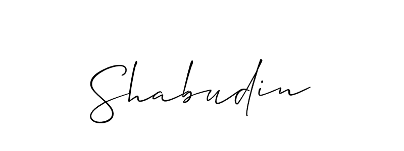 Allison_Script is a professional signature style that is perfect for those who want to add a touch of class to their signature. It is also a great choice for those who want to make their signature more unique. Get Shabudin name to fancy signature for free. Shabudin signature style 2 images and pictures png